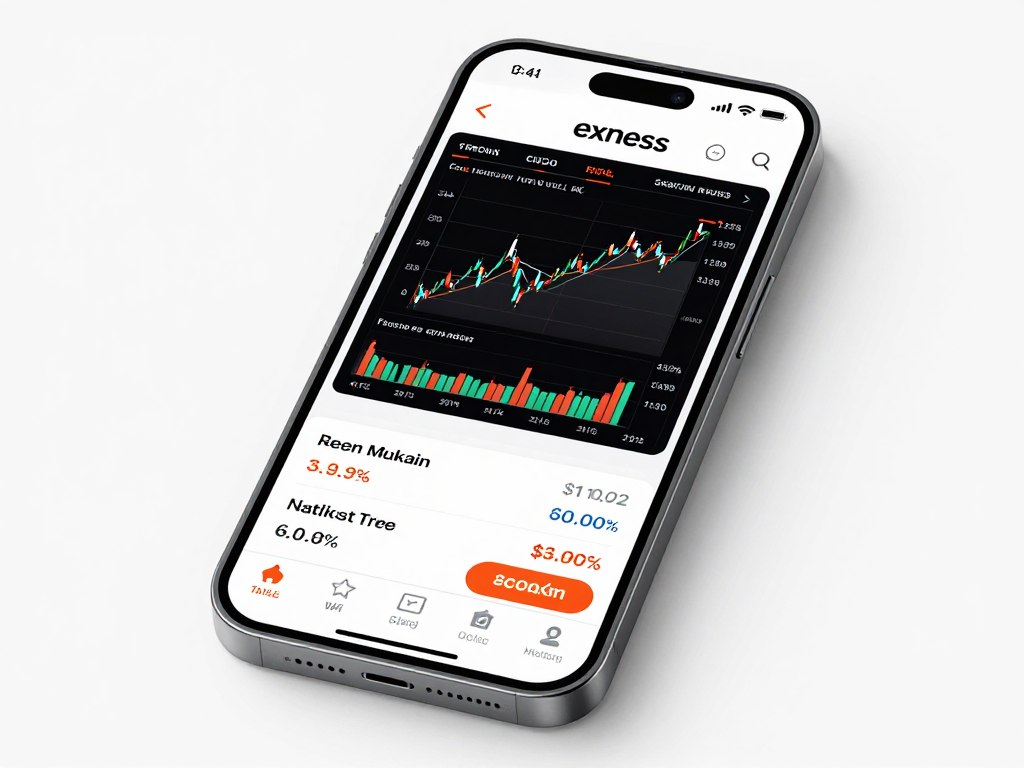 Exness mobile trading app interface