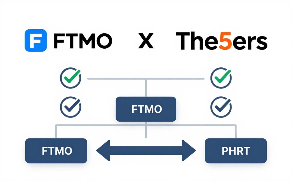 Final comparison summary showing FTMO and The5ers side by side