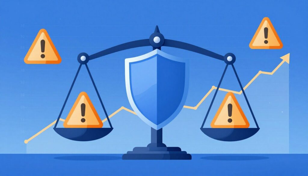 Risk management concept in trading