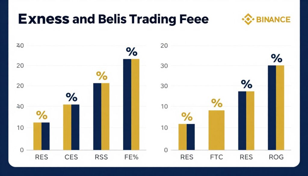Trading fees comparison graph between platforms