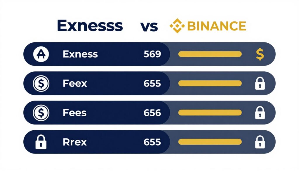 Trading platform comparison chart showing key differences
