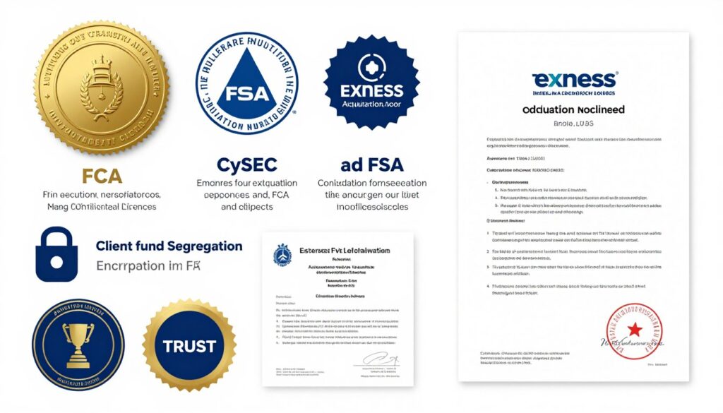 Exness regulatory licenses and security features