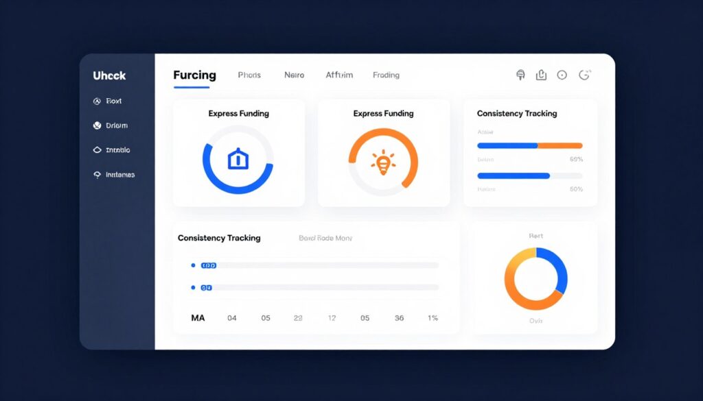 Funded Next platform dashboard main interface
