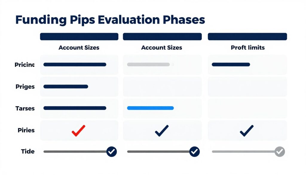 Funding Pips evaluation program structure and pricing