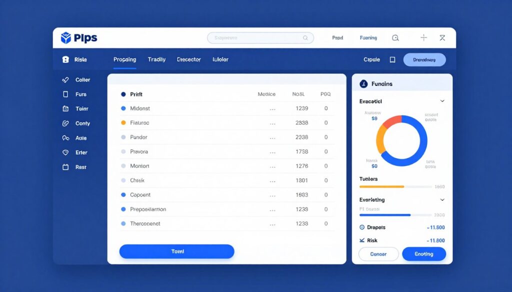 Funding Pips platform dashboard main interface
