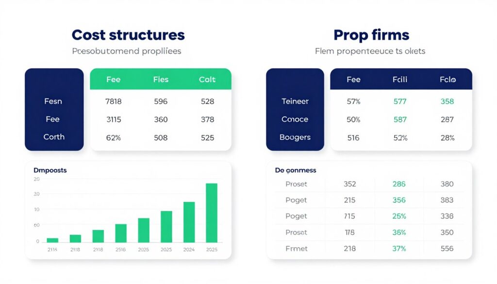 Trading costs comparison showing FTMO vs The5ers fee structures
