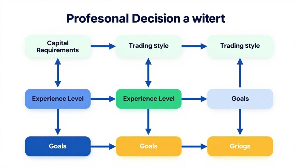 Trading platform selection decision process flowchart